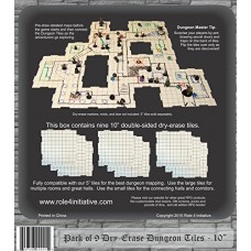 10 Inch Dry-Erase Interlocking Dungeon Tiles (9)