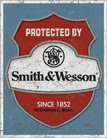 Protected By Smith and Wesson Tin Sign