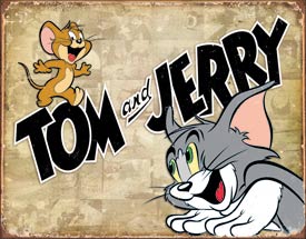 Tom and Jerry Tin Sign