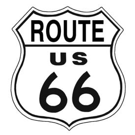 Route U S 66 Tin Sign