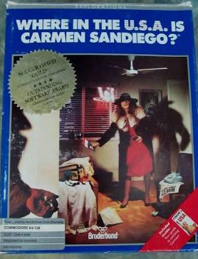 Where in the USA is Carmen Sandiego - Commodore 64 (with Book and Box)