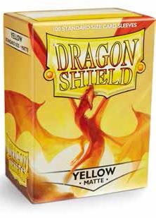 Sleeves: Dragon Shield: Matte Yellow: 100 Sleeves