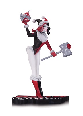 DC Comics: Harley Quinn Red Black and White Holiday Statue