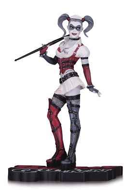 Harley Quinn Red White and Black Arkham Asylum Statue