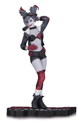Harley Quinn Red White and Black Statue