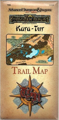 Dungeons and Dragon 2nd Ed: Forgotten Realms: Kara-Tur Trail Map - Used