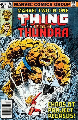 Marvel Two-in-One no. 56: The Thing battles Thundra