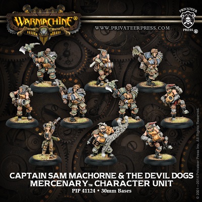 Warmachine: Mercenaries: Captain MacHorne and Devil Dogs 41124