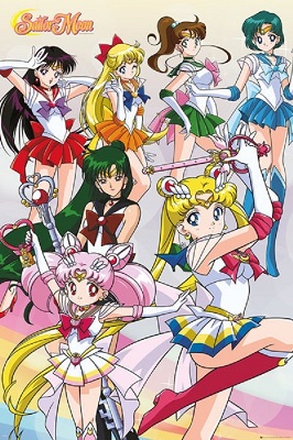 Sailor Moon: Sailor Team Japanese Manga Poster (24x36)