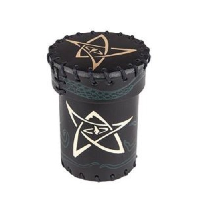 Cthulhu Leather Dice Cup (Black and Green with Gold)