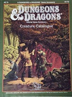 Dungeons and Dragons 1st ed: Creature Catalogue - Used