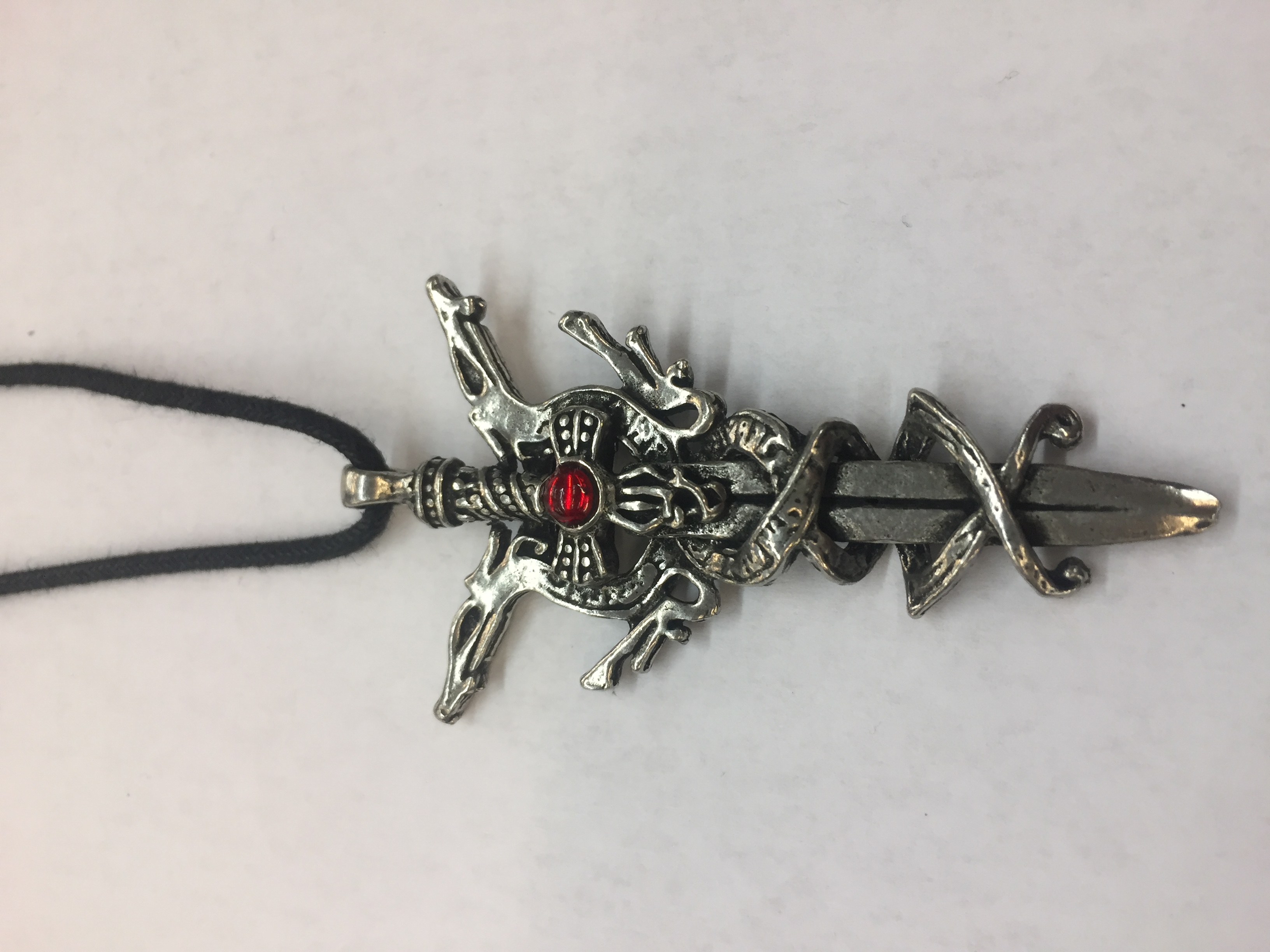 Dragon Wrapped Sword Necklace