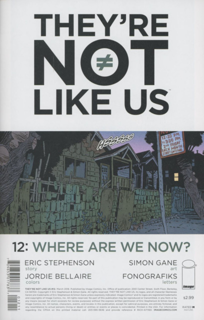 They're Not Like Us (2015) no. 12 - Used