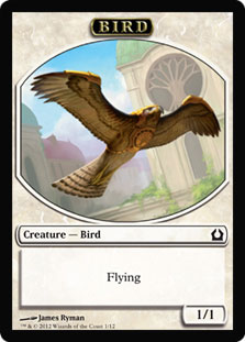 Bird Token with Flying - White - 1/1