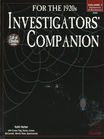 Call of Cthulhu: 1920s Investigators Companion: Vol 1 - Used