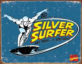 Silver Surfer Retro Tin Sign