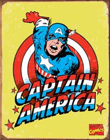 Captain America Retro Tin Sign - 1440