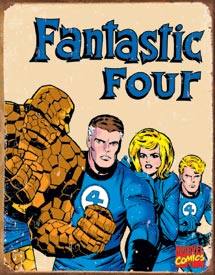 Fantastic Four Retro Tin Sign