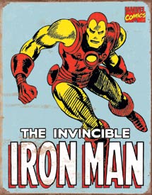 The Invincible Iron Man Tin Sign