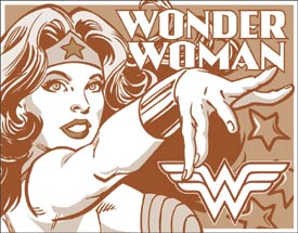 Wonderwoman Duotone Tin Sign