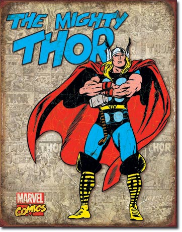 The Mighty Thor Tin Sign