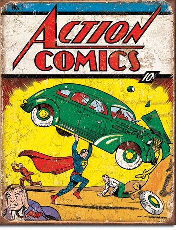 Action Comics No 1 Cover Tin Sign