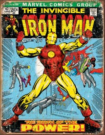 Iron Man Comic Cover Tin Sign