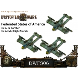 Dystopian Wars: Federated States of America: A-17: Bombers (3): DWFS06