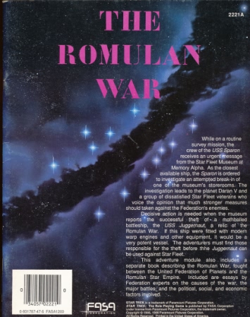 Star Trek RPG: the Romulan War - Used