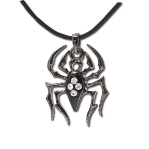 Spider with 3 Crystals Black
