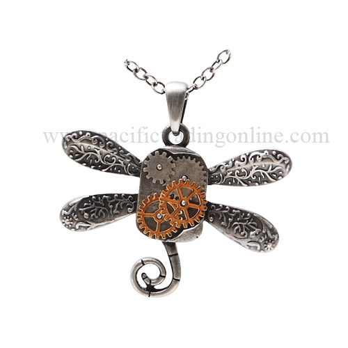 Steampunk Dragonfly Necklace: J330
