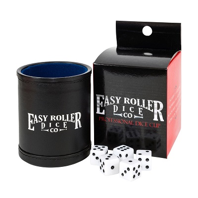 Leather Dice Cup for Games (Includes 5 dice)