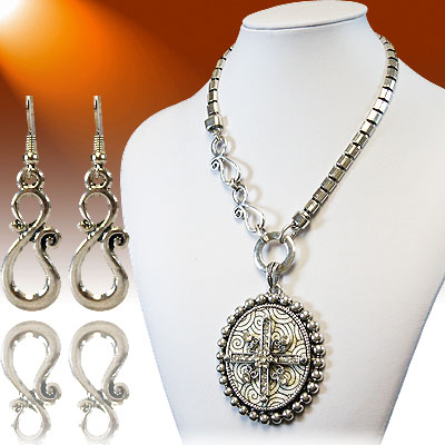 Silver Clear Necklace Sets