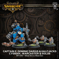 Warmachine: Cygnar: Captain E. Darius and Halfjacks - Used