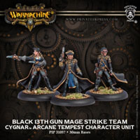 Warmachine: Cygnar: Black 13th Gun Mage Strike Team - Used