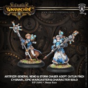 Warmachine: Cygnar: Artificer General Nemo and Storm Chaser Adept Caitlin Finch - Used