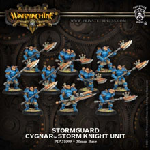 Warmachine: Cygnar: Stormguard Storm Knight Unit (10): 31099 - Used