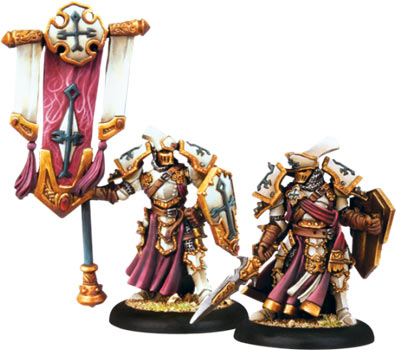 Warmachine: Protectorate of Menoth: Exemplar Errant Officer and Standard: 32066 - Used