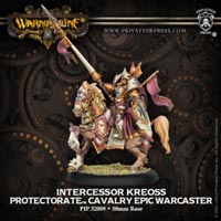 Warmachine: Protectorate of Menoth: Meno Cavalry Epic Intercessor Kreoss: 32089