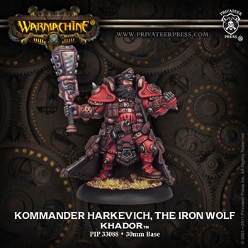 Warmachine: Khador: Kommander Harkevich, Iron Wolf: 33088 - Used