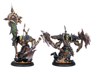 Warmachine: Cryx: Bane Thrall Officer and Standard Unit Attachment