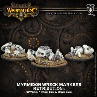 Warmachine: Retribution of Scyrah: Scyrah Myrmidon Wreck Markers (3): 91068