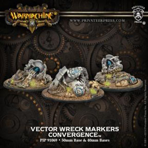Warmachine: Convergence of Cyriss: Vector Wreck Markers (3): 91069
