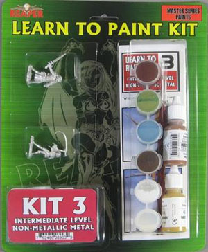 Reaper Learn to Paint Kit: Master Series Paints: Kit 3 Intermediate Level Non-Metallic Metal