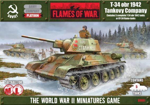 Flames of War: T-34 obr 1942 Tankovy Company Box Set
