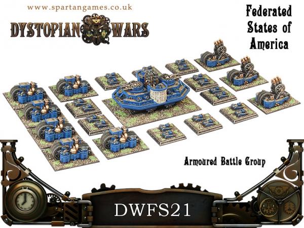 Dystopian Wars: Federated States of America: Armoured Battle Group Box Set