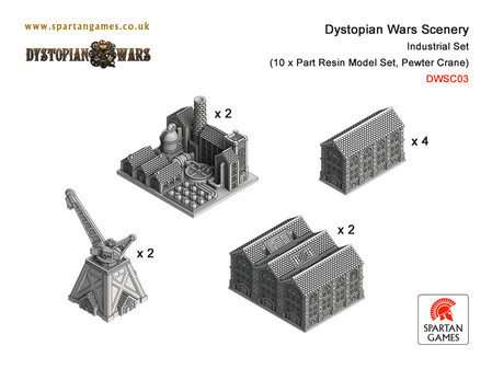 Dystopian Wars: Scenery: 10 Part Industrial Set: DWSC03