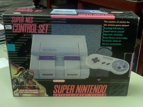Super Nintendo System (In box with 2 controller, insert and manuals)