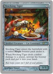 Stocking Tiger (2013 Holiday Promotion Card - Foil)