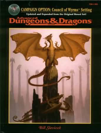 Dungeons and Dragons 2nd ed: Campaign Option: Council of Wyrms Setting - Used
